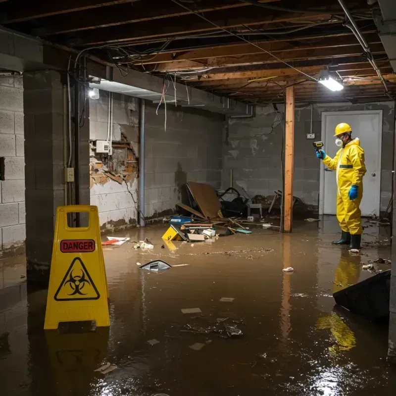 Flooded Basement Electrical Hazard in Webster, SD Property