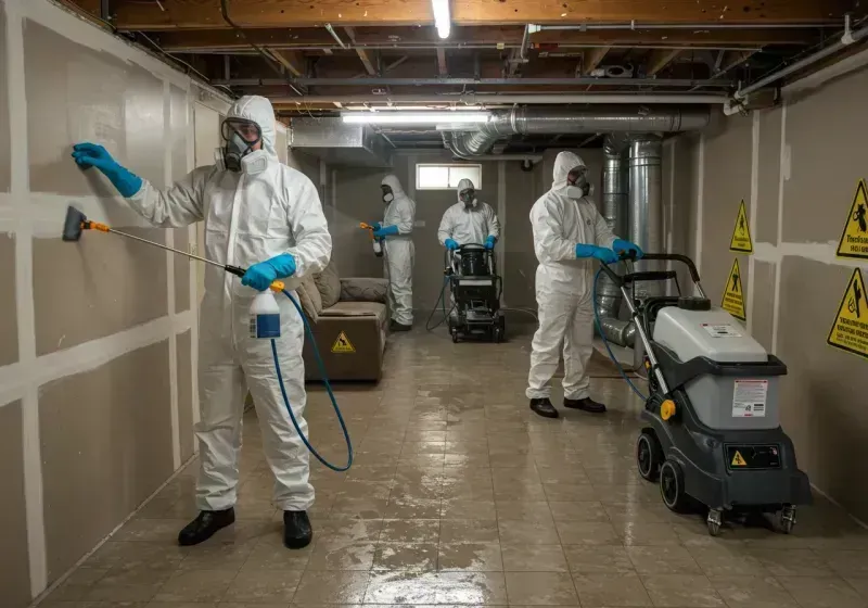 Basement Moisture Removal and Structural Drying process in Webster, SD